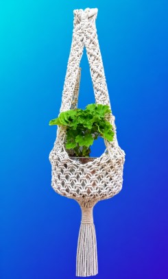 Macrame Plant Hanger White