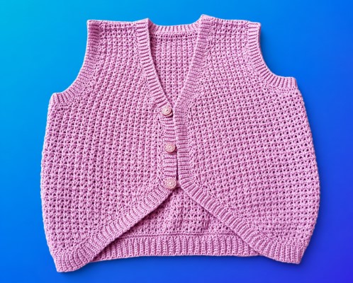 Pink Crochet Vest