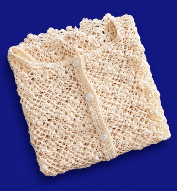 Cream Crochet Cardigan